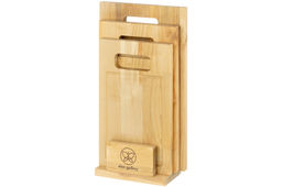 Комплект 3 досок 38*22*1,8 см, 34*20*1,8 см, 30*18*1,8 см "Прямая ручка" на дер. подстав.