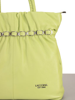 LACCOMA сумка Y1750-фисташковый натуральная кожа хлопок  фото 3