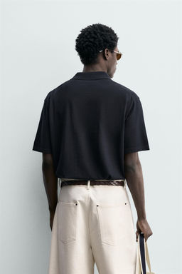 POLO PUNTO REGULAR FIT MEZCLA ALGOD?N / Marino oscuro - Zara фото 4