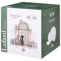 НАБОР ПОСУДЫ ОБЕДЕННЫЙ LEFARD ЛАВАНДОВЫЕ КОТЫ НА 4 ПЕР. 16 ПР. (КОР=2НАБ.)  фото 2