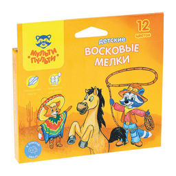 Карандаши восковые Мульти-Пульти "Енот в Мексике" 12цв., утолщенные (BC_10447)