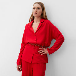 Костюм женский (рубашка, брюки) MINAKU:Casual Collection, красный, размер 46