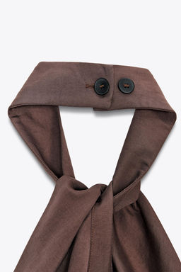 KNOTTED HALTER WAISTCOAT TOP - Zara фото 8
