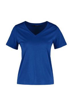 TRENDYOLMILLA Beyaz %100 Pamuk Basic V Yaka Orme T-Shirt TWOSS23TS00001  фото 6