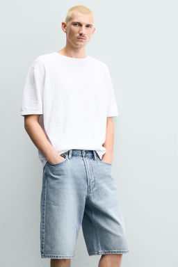 BERMUDA DENIM LOOSE FIT / Azul medio - Zara фото 6