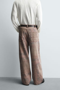 BANDANA PRINT BAGGY FIT TROUSERS - Zara фото 3