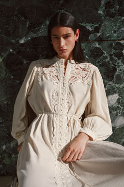 Vestido de algod?n con detalles de encaje - H&m фото 7