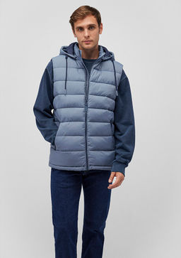 Kapusonlu Mavi Sisme Yelek  фото 2