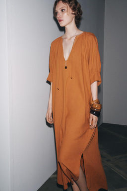 ZW COLLECTION LINEN TUNIC DRESS - Zara фото 2