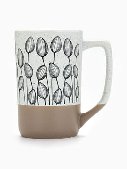 Кружка чайная керамическая Цветы, 500 мл, ручная работа