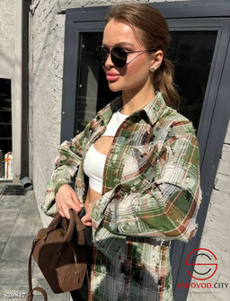 Рубашка женская в клетку