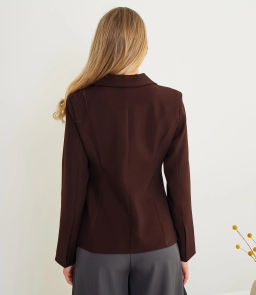 Жакет #КТ8067, шоколадный - Dommod фото 3