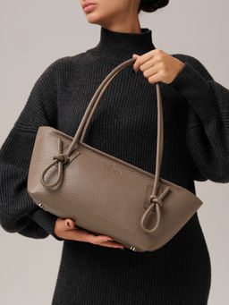 Кожаная сумка Linda DBR 31340 тауп  фото 4