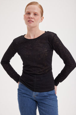 Лонгслив Slim Fit "Уголь" женский