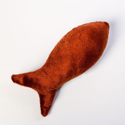 Лежанка с рыбкой, 45х35х11 см, коричневая - Пушистое счастье фото 4