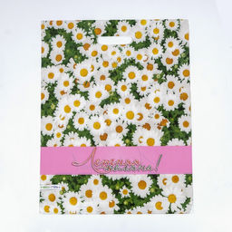 Цена за 25 шт. Пакет Летняя поляна, полиэтиленовый, с вырубной ручкой, 38?47 см, 60 мкм