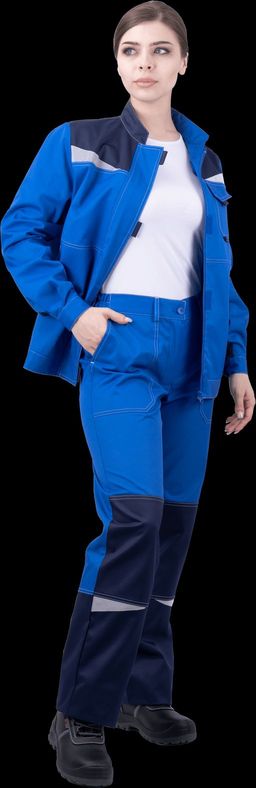 Костюм КМ-10 ЛЮКС летний, василек-синий, женский (Куртка+брюки)