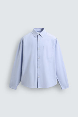 Рубашка Oversized Fit Oxford голубая