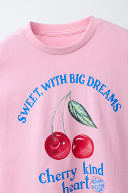 CAMISETA ESTAMPADO FRUTAS / Rosa - Zara фото 5