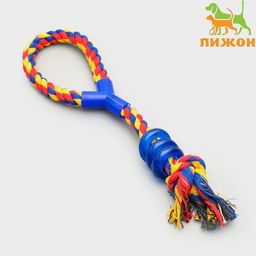 Игрушка тренировочная канатная Спираль, до 140 г, до 40 см, микс цветов