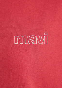 Mavi Logo Bask?l? K?rm?z? Tisort  фото 6