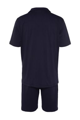 TRENDYOL MAN Lacivert Unisex Regular Fit Apas Yaka Sortlu Pijama Tak?m? TMNSS23PT00007 - Trendyolmilla фото 11