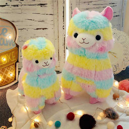 Мягкая игрушка радужная Альпака лама 35 см Мягкая игрушка радужная Альпака лама 35 см