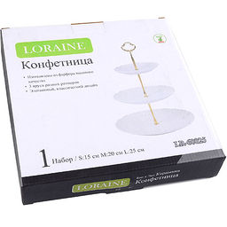 60025 Конфетница 3ярус 15-20-25см фарфор LR (х8) - Mayer&boch фото 3