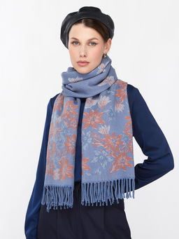 В составе ШЕРСТЬ и КАШЕМИР Большой, мягкий, теплый однотонный двусторонний палантин