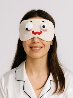 Маска для сна гелевая "Cute weirdos", white
