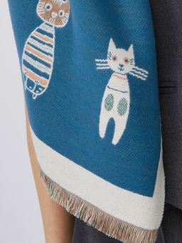 в составе ШЕРСТЬ и КАШЕМИР Большой, мягкий, теплый однотонный двусторонний палантин. - Tantino фото 8