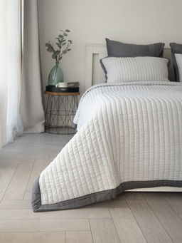 Покрывало 150x205 серый полиэстер