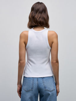 Базовая майка с вырезом халтер / Zarina фото 5