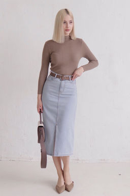 11606 Юбка из денима голубая