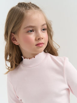 Бадлон с волнистым воротом Розовый 7+ - Bungly фото 6