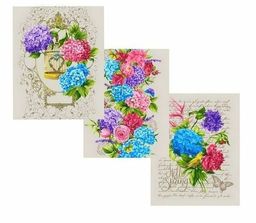 Полотенце 50*60 см. Гортензия рогожка хлопок 100%