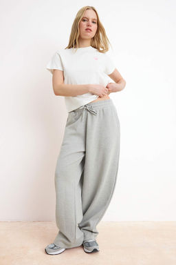 Ac?k Mavi Bask?l? Regular/Normal Kal?p K?sa Kollu %100 Pamuk Orme T-Shirt TWOSS26TS00124 - Trendyolmilla фото 6