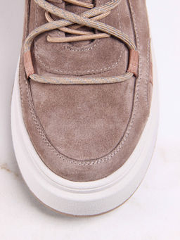 Ботинки 229.windybe. Серо-коричневая замша/Шерсть