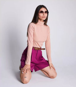 Водолазка #ОКТ08, сливовый - Dommod фото 15