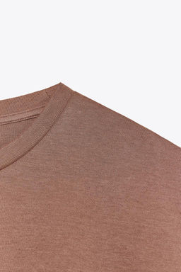WASHED INTERLOCK T-SHIRT - Zara фото 16