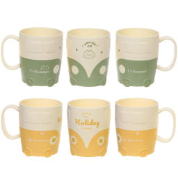 Цена за 2 шт. Кружка пластиковая 500мл "Машинка", микс цветов