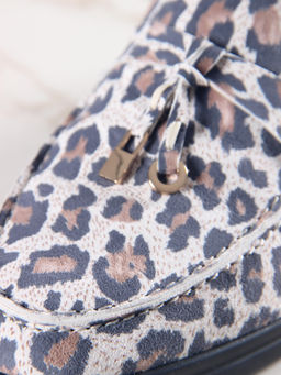 Лоферы туфли 170.2614bl. белый леопард