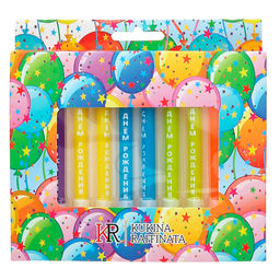 Свечи для торта С днем рождения 8см, с подставками, парафин, набор 10шт, в коробке (Россия)