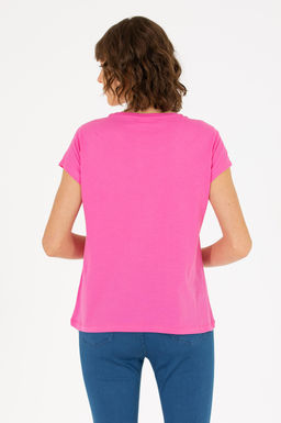 U. S. Polo Assn Женская розовая футболка с круглым вырезом - U.s. polo assn фото 5