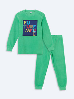 Bisiklet Yaka Polar Erkek ?ocuk Pijama Tak?m?