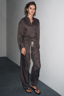 ZW COLLECTION STRIPED PYJAMA TROUSERS