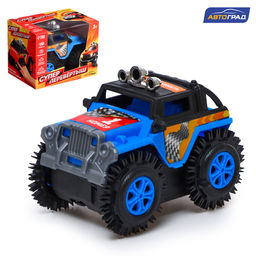 Джип-перевёртыш Внедорожник, работает от батареек, цвет синий