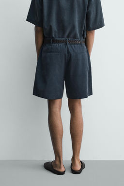 BERMUDA RELAXED FIT EFECTO LAVADO / petro lavado