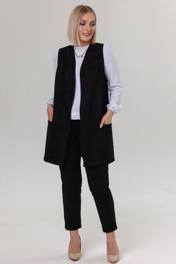 Жилет эко-замша 4241/02/Пыльно-голубой - Rise фото 8