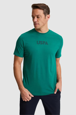 Erkek Koyu Ye_il Regular Fit Bisiklet Yaka Basic Ti__rt